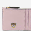 Pinko Leather Love Birds Card Holder
