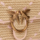 حقيبة كتف بينكو لوف وان صغيرة خفيفة مصنوعة من شيفرون الرافية والجلد