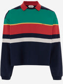 Gestreiftes Baumwoll-Poloshirt von Versace