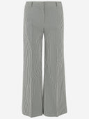 Ql2 Donna gestreepte broek van stretchkatoenmix
