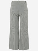 Ql2 Donna gestreepte broek van stretchkatoenmix