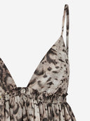 Pinko Cotton Dress With Animal Print