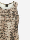 Pinko Stretch Cotton Dress With Animal Print