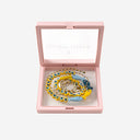 Sorbet Island Fabric And Glass Bead Necklace
