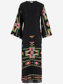 Nema Langes gemustertes Stoffkleid