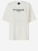 Pinko Cotton T Shirt With Logo Print