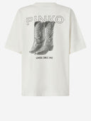Pinko Cotton T Shirt With Logo Print
