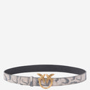 Pinko Leather Belt With Animal Print