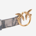Pinko Leather Belt With Animal Print
