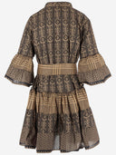 Pep's Cannes Cotton Dress With Geometric Pattern