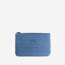 Pinko Raffia Clutch With Logo