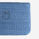 Pinko Raffia Clutch With Logo