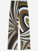Pantaloni Emilio Pucci In Viscosa Stretch Con Stampa Cangiante