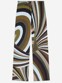 Pantaloni Emilio Pucci In Viscosa Stretch Con Stampa Cangiante