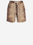 Shorts Just Cavalli In Cotone E Lino Stampato