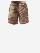 Shorts Just Cavalli In Cotone E Lino Stampato