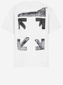 T-Shirt aus cremefarbener Baumwolle mit Logo