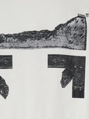 T-Shirt aus cremefarbener Baumwolle mit Logo