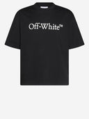 T-Shirt aus cremefarbener Baumwolle mit Logo