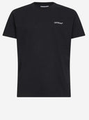 T-shirt in cotone bianco sporco con logo