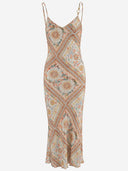 Just Cavalli – Langes Viskosekleid mit gemustertem Druck