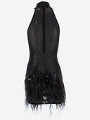 Just Cavalli Kleid aus technischem Jersey mit gefiederten Details