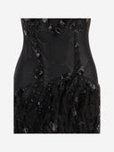 Just Cavalli Kleid aus technischem Jersey mit gefiederten Details