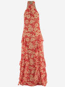 Lauren Ralph Lauren Long Nylon Dress With Floral Print