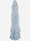 Lauren Ralph Lauren Ruffled Georgette Halter Dress
