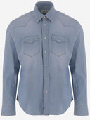 Gherardi Stretch Cotton Denim Shirt