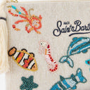 Mc2 Saint Barth Cotton Clutch With Beaded Marine Motifs