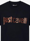 Just Cavalli Cotton T Shirt With Logo Print
