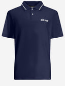 Just Cavalli Cotton Polo Shirt With Two Tone Collar And Logo
