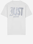 Just Cavalli Cotton T Shirt With Logo Print