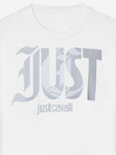Just Cavalli Cotton T Shirt With Logo Print
