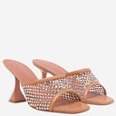 Amina Muaddi Lupita Crystal Sandals