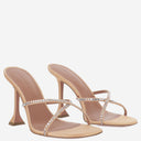Amina Muaddi Sally Satin Sandals
