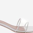 Amina Muaddi Andreea Glass Sandals