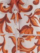 Dolce & Gabbana Cotton Poplin Shirt With Maiolica Print