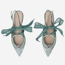 Pinko Slingback Lace Up Flats