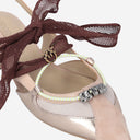 Pinko Slingback Lace Up Flats