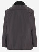 Maison Margiela Nylon Jacket With Shearling Collar