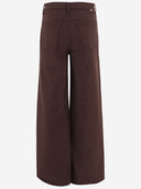 Jeans Mother in cotone elasticizzato a gamba larga