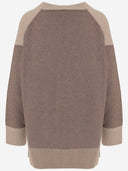 Cardigan Niccolo' Pasqualetti Color Block in lana e cashmere
