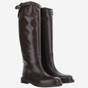 Poeve-Lederstiefel mit dekorativem Riemen
