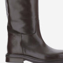 Poeve-Lederstiefel mit dekorativem Riemen