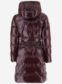 Pinko Nylon-Daunenjacke mit Kapuze und Gürtel