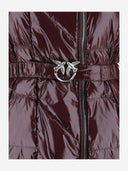 Pinko Nylon-Daunenjacke mit Kapuze und Gürtel