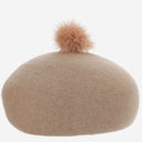 Alexia Alvarez De Toledo Stiff Wool Beanie With Pom Pom