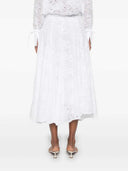 Tory Burch Broderie Anglaise Midi Skirt With Drawstring Waist
